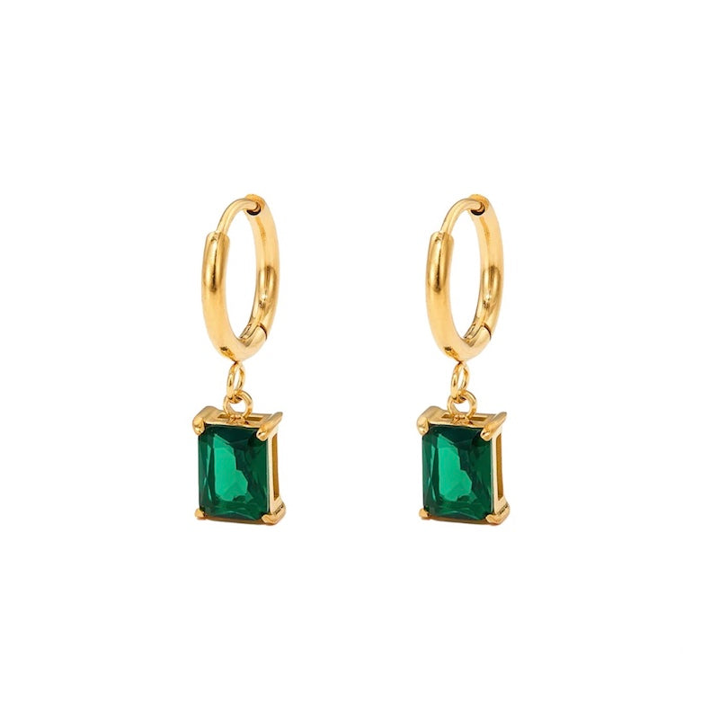 Vera Green Mini Hoops