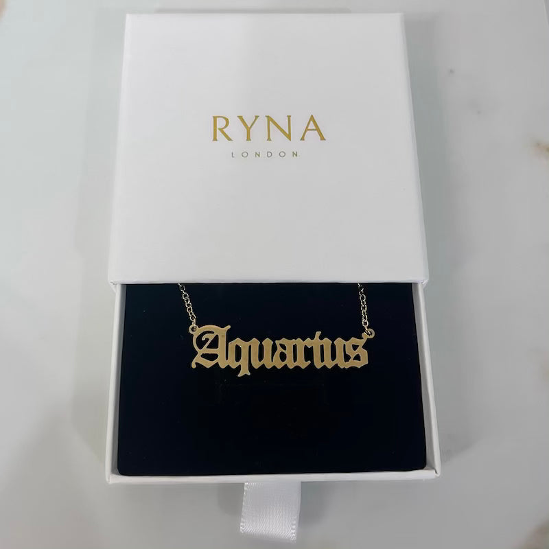 Aquarius Zodiac Necklace