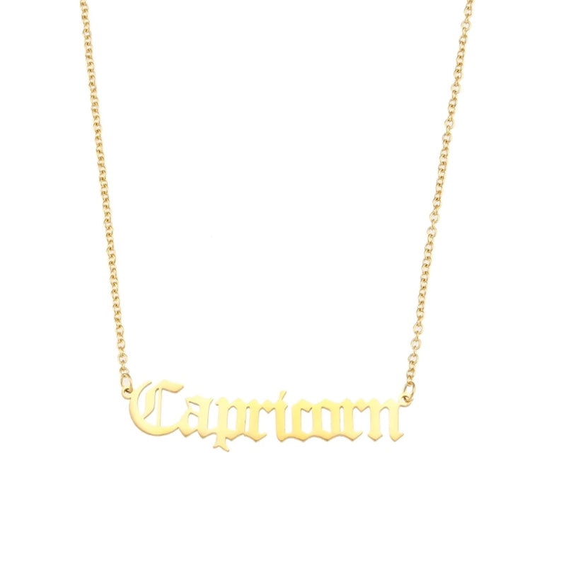 Capricorn Zodiac Necklace